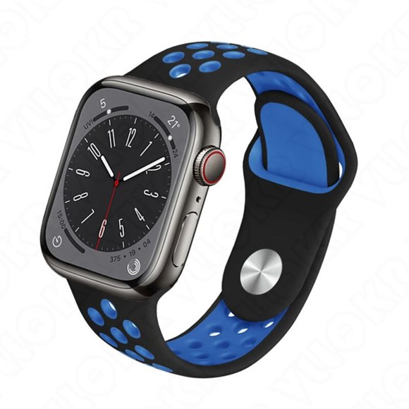 Apple Accessories - NEW[BAND] Black-Bl Sport Silicone For Apple Watch